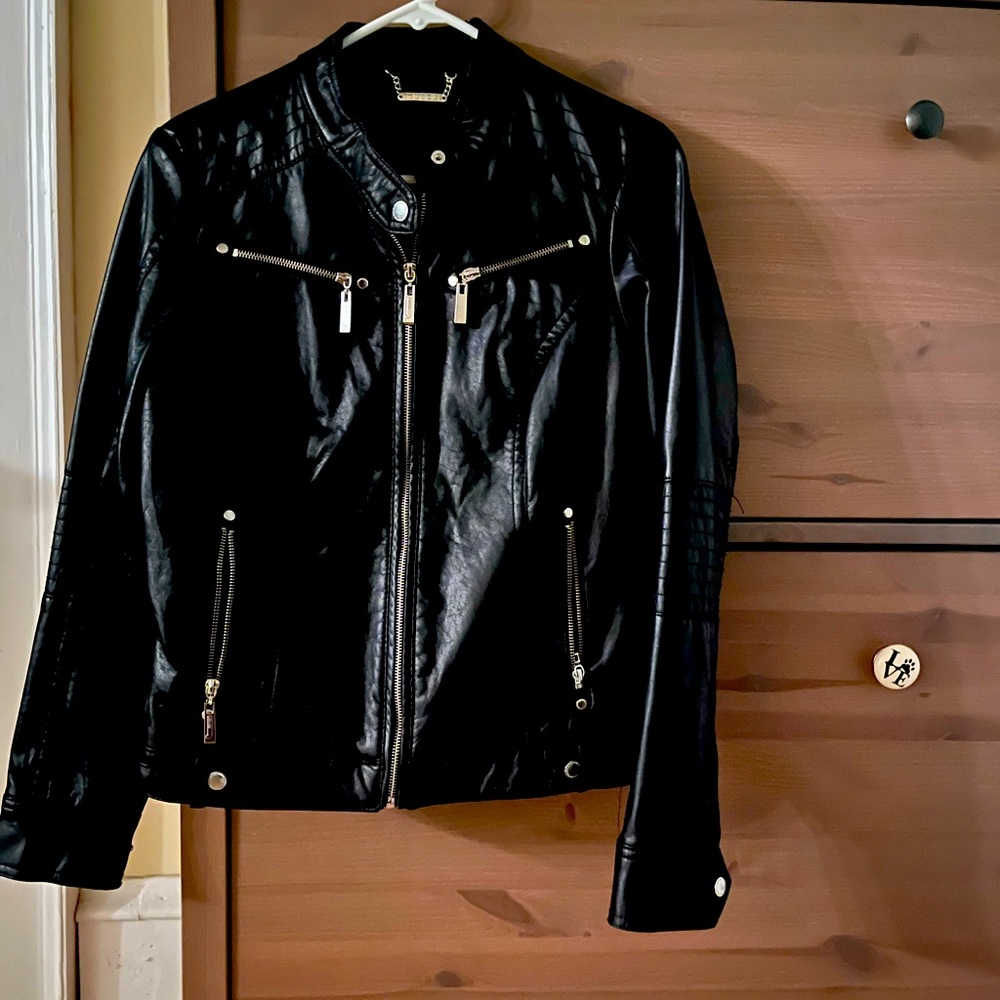 Jou jou fake leather jacket